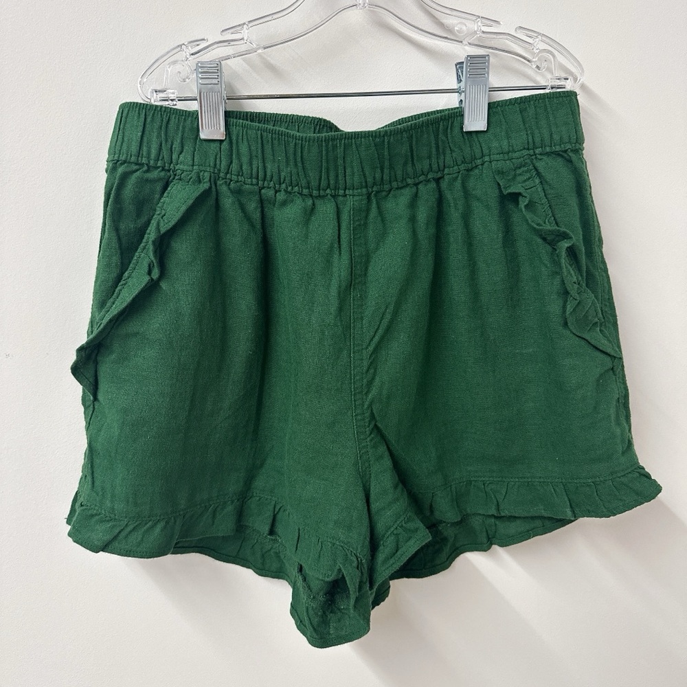 Crewcuts High Waist Green Shorts for Girls